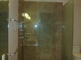 Frameless Shower door with Frosted Panel